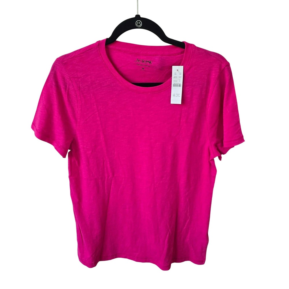 J.Crew Vintage Cotton Tee Women Medium Pink NWT Short Sleeve Crewneck T-Shirt